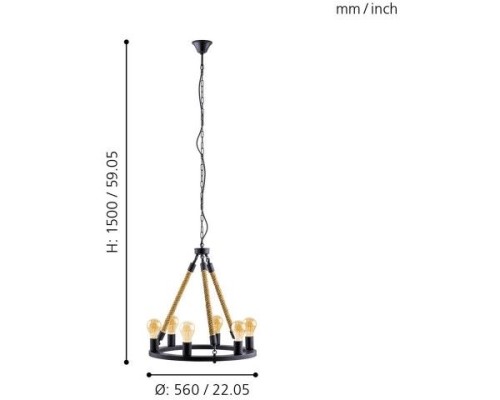 Подвесная люстра Findlay 49694 Eglo