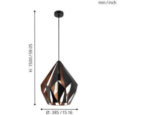 Подвесной светильник Carlton 1 49878 Eglo