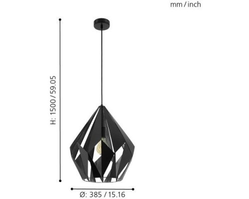 Подвесной светильник Carlton 1 49879 Eglo