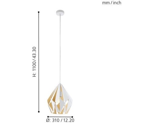 Подвесной светильник Carlton 1 49932 Eglo