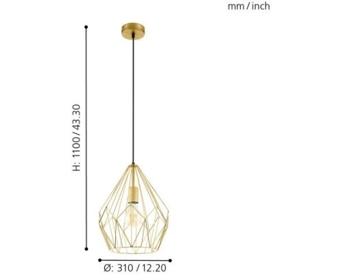 Подвесной светильник Carlton 49933 Eglo