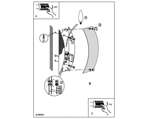 Настенный светильник Bari 80282 Eglo