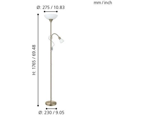 Торшер Up 2 82844 Eglo