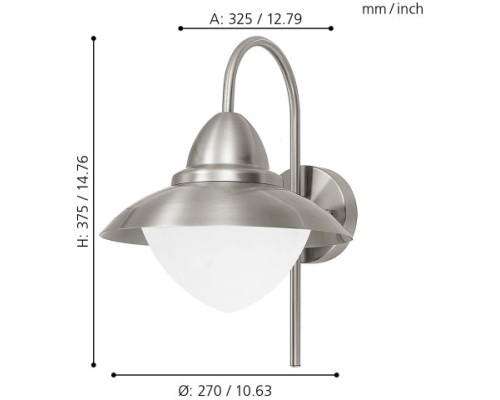 Настенный светильник уличный Sidney 83966 Eglo