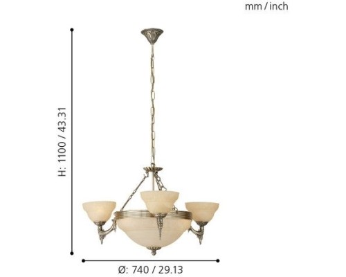 Подвесная люстра Marbella 85857 Eglo