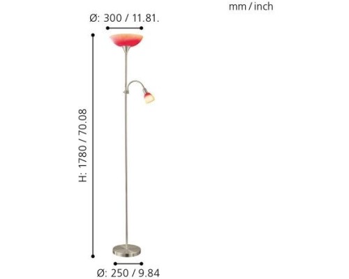 Торшер Up 4 86654 Eglo