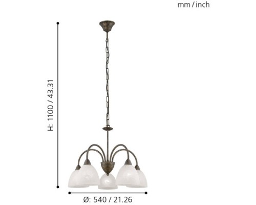 Подвесная люстра Dionis 89897 Eglo