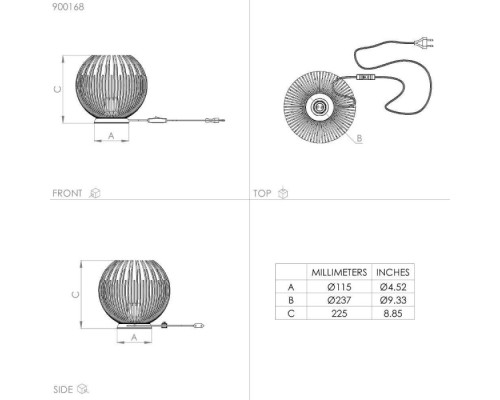Интерьерная настольная лампа Venezuela 900168 Eglo
