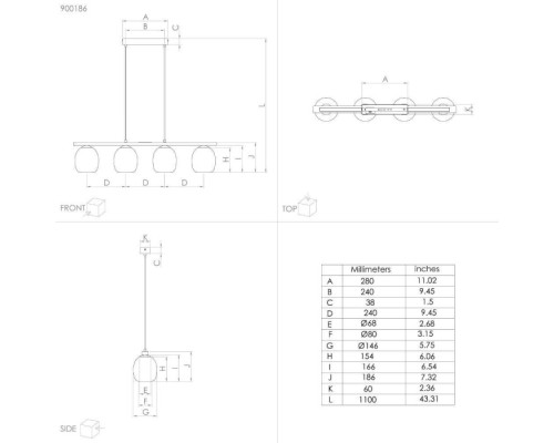 Подвесной светильник Filago 900186 Eglo