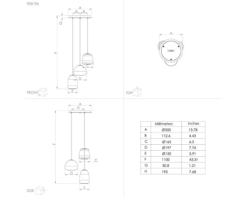 Подвесной светильник Aguilares 900196 Eglo