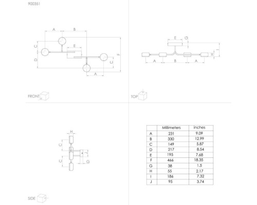 Потолочная люстра Clavellina 900351 Eglo