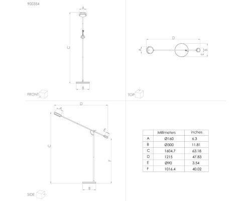 Торшер CLAVELLINA 900354 Eglo