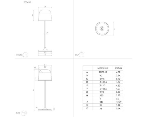 Уличная настольная лампа Mannera 900458 Eglo