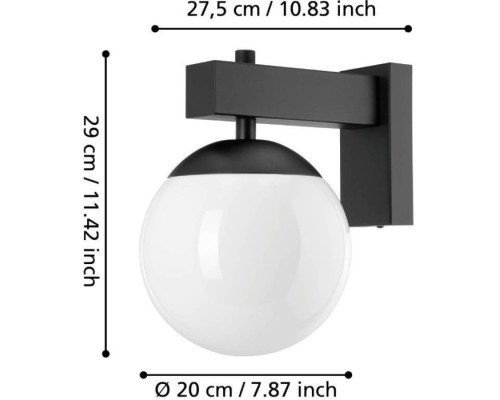 Настенный фонарь уличный BUFALATA 900669 Eglo