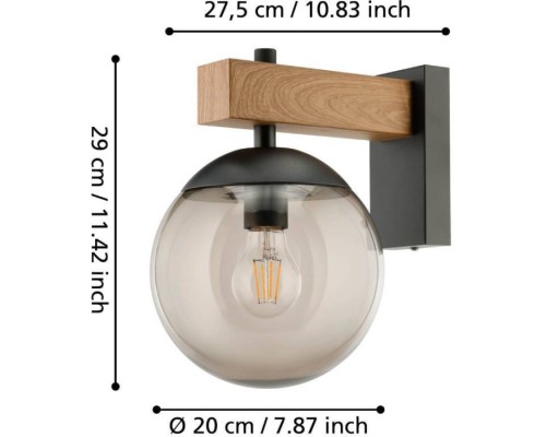 Настенный фонарь уличный BUFALATA 900671 Eglo