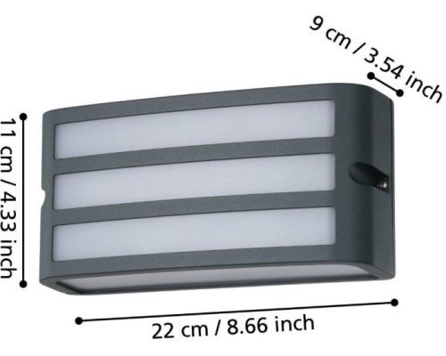 Настенный светильник уличный CAMARDA 900811 Eglo