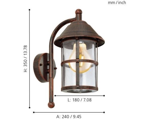 Настенный фонарь уличный San Telmo 90184 Eglo