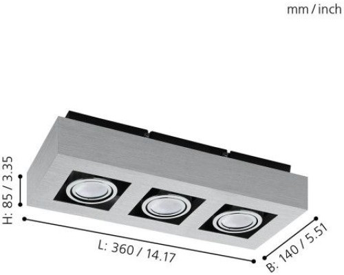 Настенно-потолочный светильник Loke 1 91354 Eglo