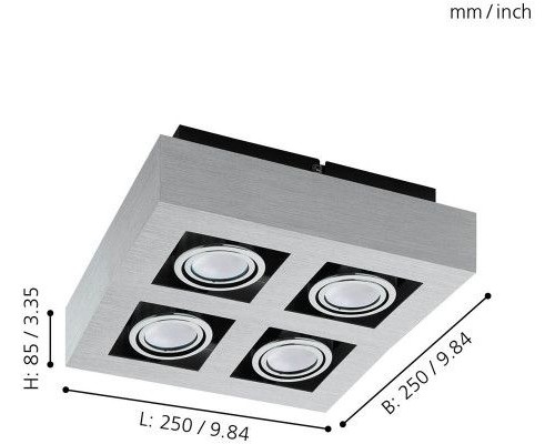 Настенно-потолочный светильник Loke 1 91355 Eglo