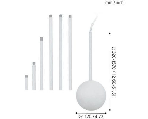 Удлинитель кабеля Extention 92288 Eglo