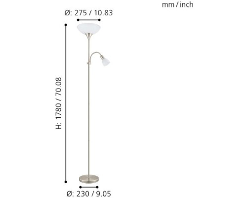 Торшер Up 5 93207 Eglo