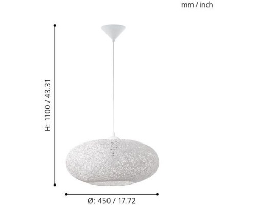 Подвесной светильник Campilo 93373 Eglo