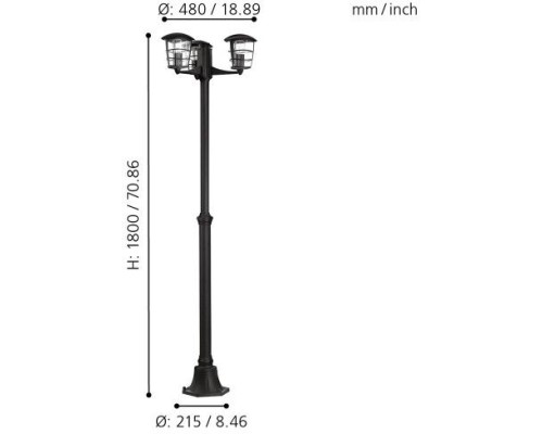 Наземный фонарь Aloria 93409 Eglo