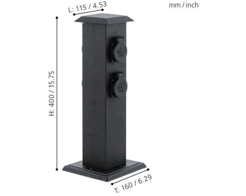 Уличный блок штекерных розеток Park 4 93426 Eglo