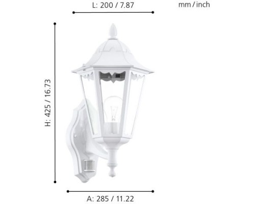 Настенный фонарь уличный Navedo 93447 Eglo