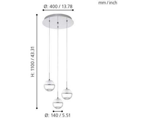 Подвесной светильник Montefio 1 93709 Eglo