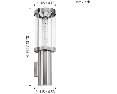 Настенный фонарь уличный Trono Stick 94127 Eglo