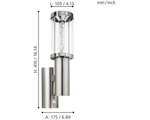 Настенный фонарь уличный Trono Stick 94128 Eglo