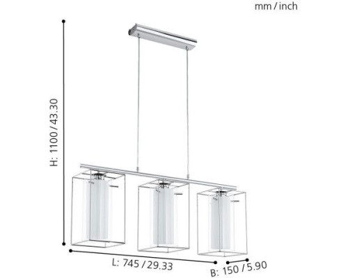 Подвесной светильник Loncino 1 94378 Eglo