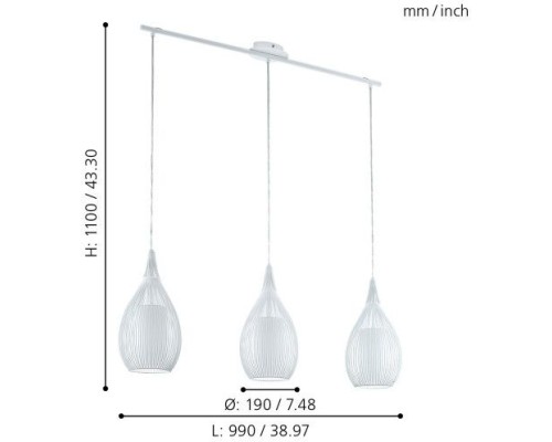 Подвесной светильник Razoni 94388 Eglo