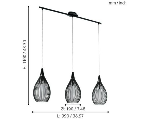 Подвесной светильник Razoni 94389 Eglo