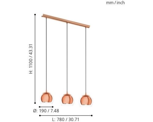 Подвесной светильник Rocamar 94591 Eglo