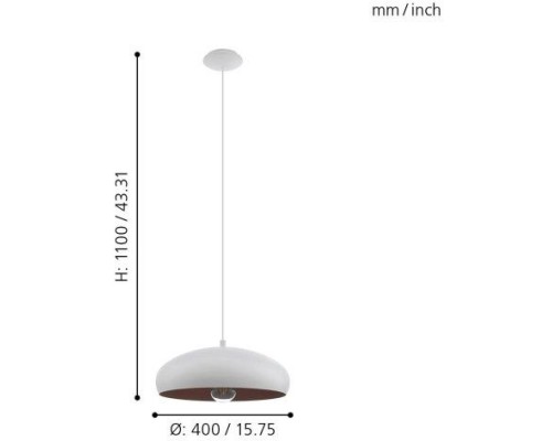 Подвесной светильник Mogano 1 94606 Eglo