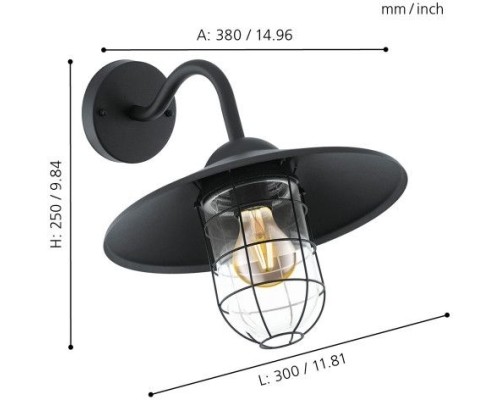 Настенный фонарь уличный Melgoa 94792 Eglo