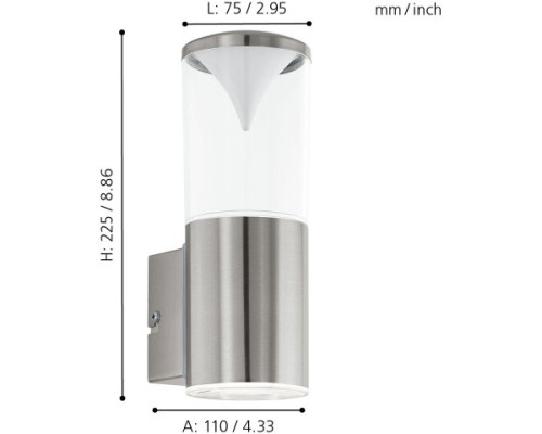 Настенный фонарь уличный Penalva 94811 Eglo