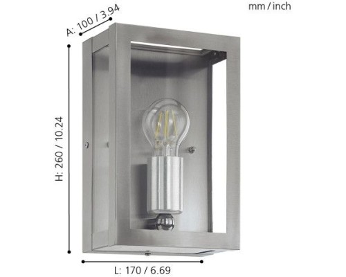 Настенный фонарь уличный Alamonte 94827 Eglo