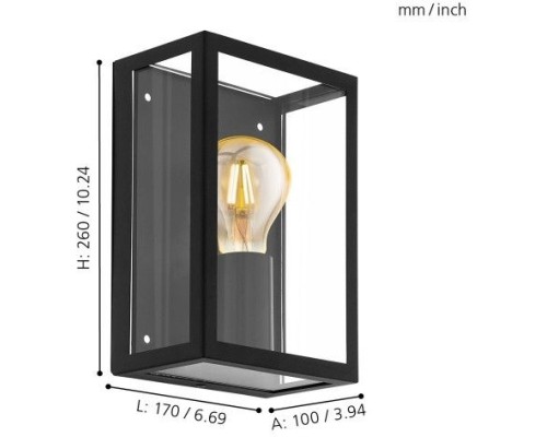 Настенный фонарь уличный Alamonte 1 94831 Eglo