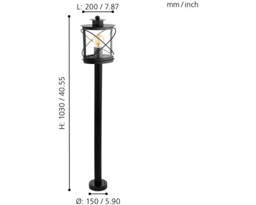 Наземный светильник Hilburn 94844 Eglo