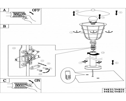 Наземный светильник Pulfero 1 94857 Eglo