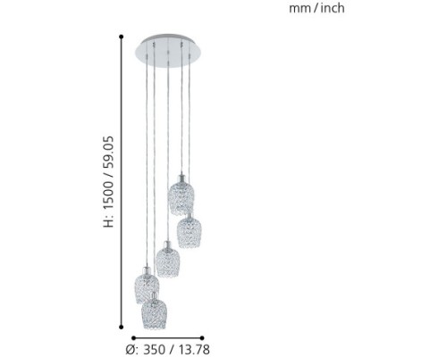 Подвесной светильник Bonares 1 94898 Eglo