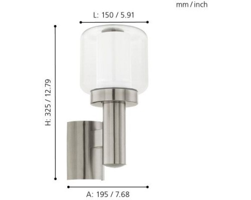 Настенный светильник уличный Poliento 95016 Eglo