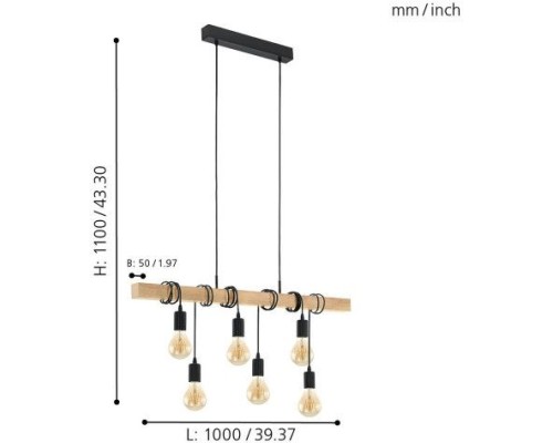 Подвесной светильник Townshend 95499 Eglo