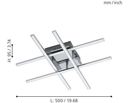 Потолочная люстра Lasana 1 95568 Eglo