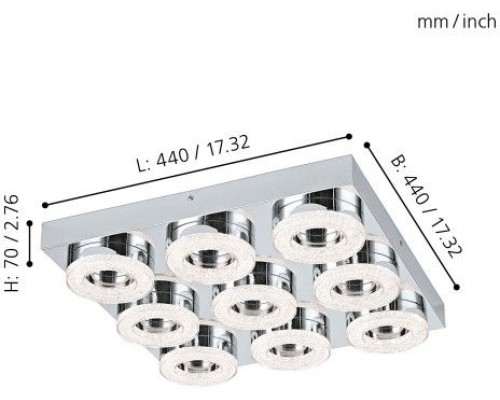 Потолочная люстра Fradelo 95665 Eglo