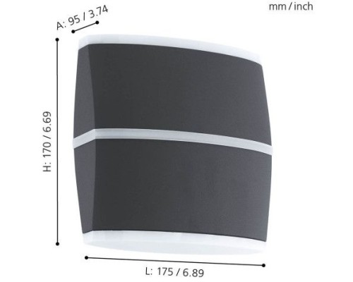 Настенный светильник уличный Perafita 96007 Eglo