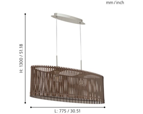 Подвесной светильник Sendero 96201 Eglo